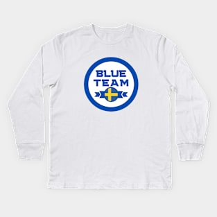 Cybersecurity Blue Team Sweden Gamification Badge CTF Kids Long Sleeve T-Shirt